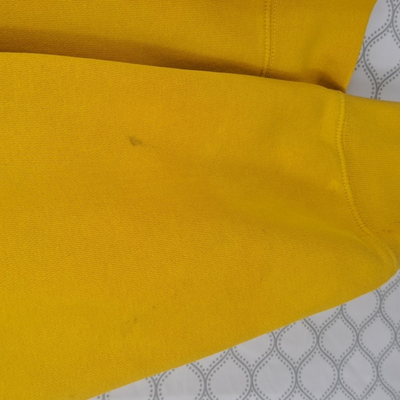 Nike embroidered mustard yellow & white men's XL pullover crew neck sweatshirt - Picture 2 of 6